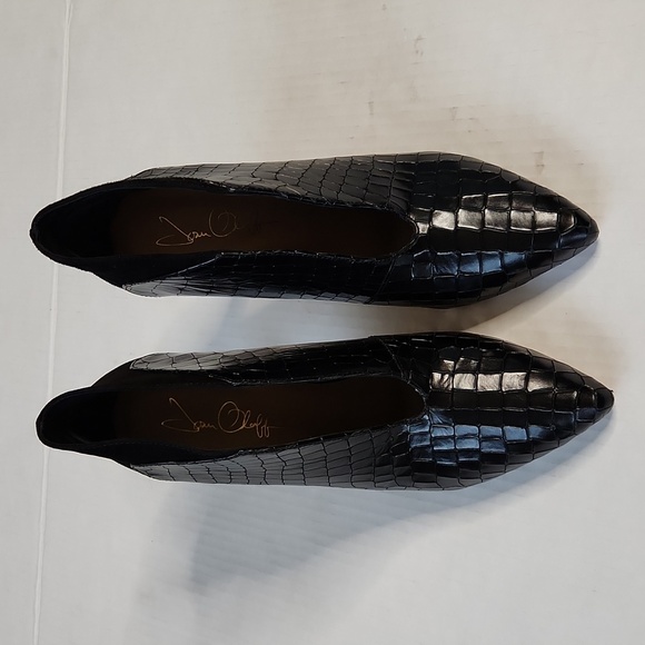 Joan OLOFF DORSEY BLACK SOFT PATENT/BLACK KID SUEDE - 8.5 M - Picture 2 of 16